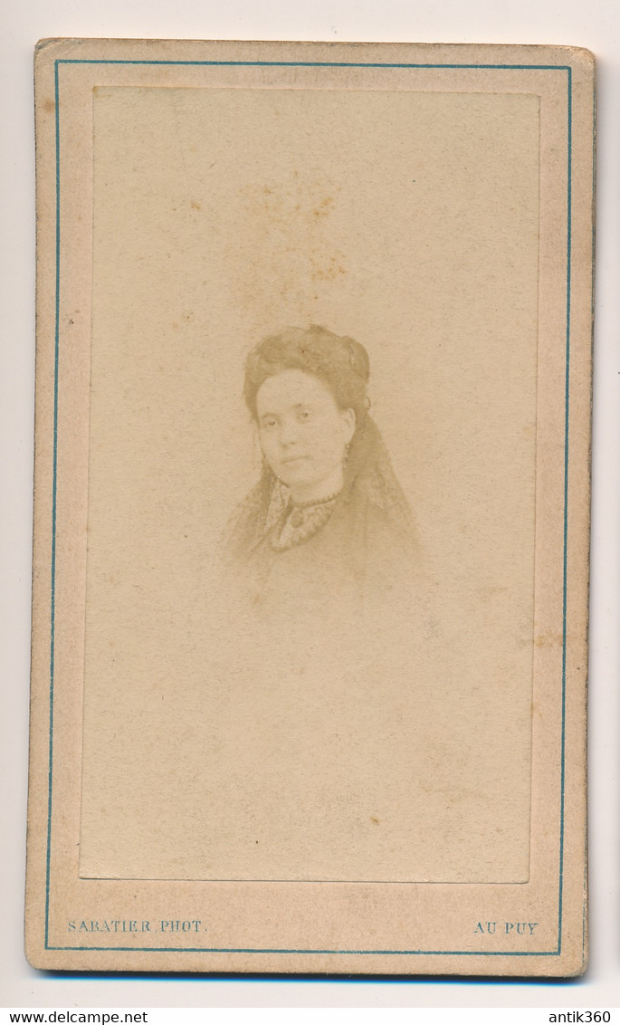 Photographie XIXe CDV Portrait De Antonia Pitarch Fille D'Antonio Pitarch Musicien Réfugié Politique Au Puy En Velay - Alte (vor 1900)