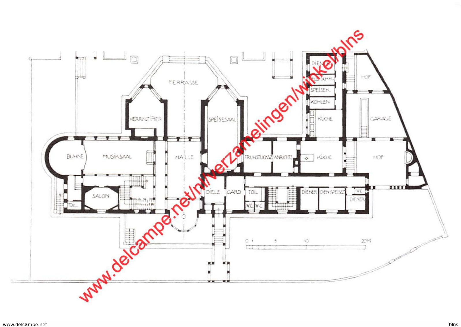 Maison Stoclet - Arch Josef Hoffmann - Plan Du Rez-de Chaussée - St-Pieters-Woluwe - Woluwe-St-Pierre - St-Pieters-Woluwe - Woluwe-St-Pierre