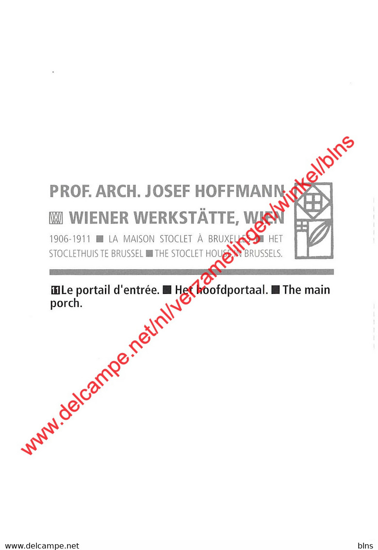 Maison Stoclet - Arch Josef Hoffmann - Le Portail D'entrée - St-Pieters-Woluwe - Woluwe-St-Pierre - St-Pieters-Woluwe - Woluwe-St-Pierre