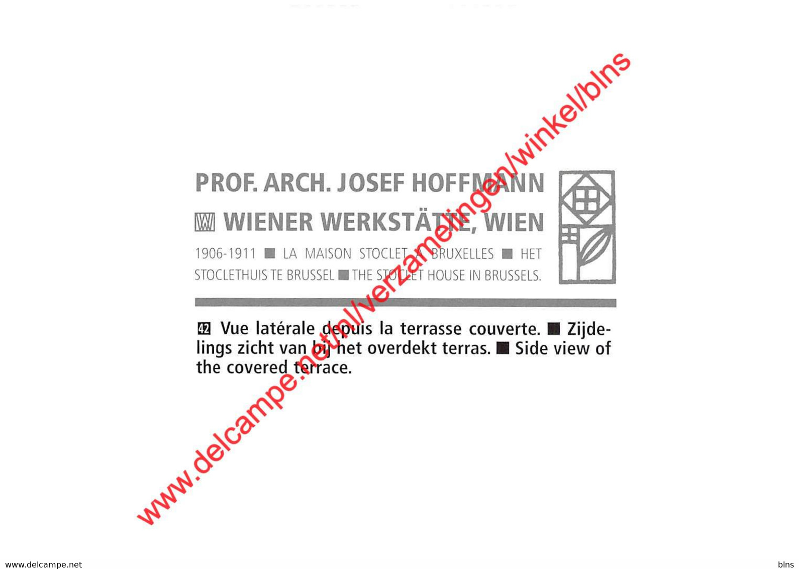 Maison Stoclet - Arch Josef Hoffmann - Vue Latérale Depuis La Terrasse Couverte - St-Pieters-Woluwe - Woluwe-St-Pierre - Woluwe-St-Pierre - St-Pieters-Woluwe