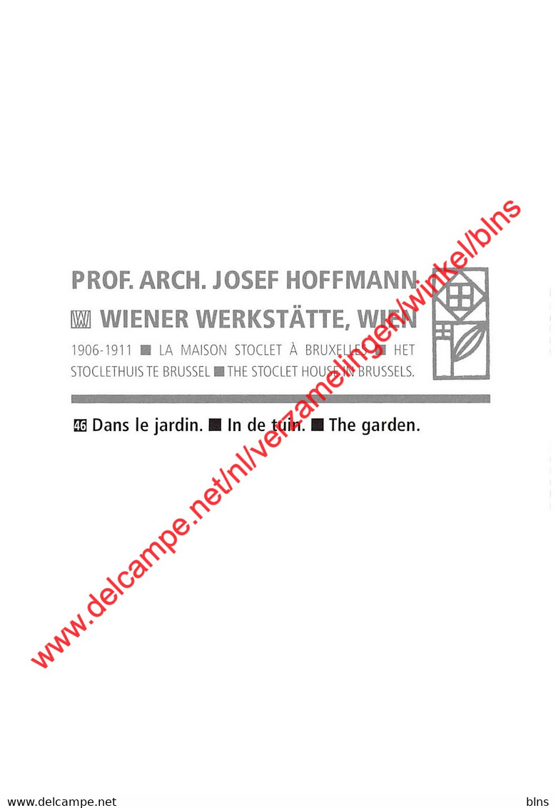 Maison Stoclet - Arch Josef Hoffmann - Dans Le Jardin - St-Pieters-Woluwe - Woluwe-St-Pierre - St-Pieters-Woluwe - Woluwe-St-Pierre