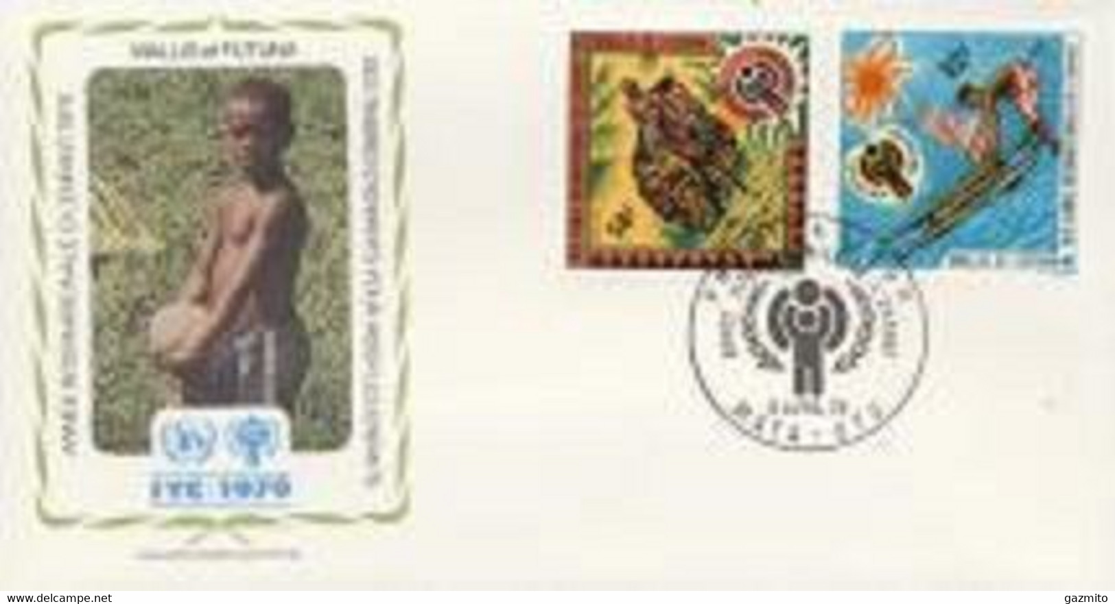 Wallis Futuna 1979, Year Of The Child, Horse, 2val In FDC - Brieven En Documenten