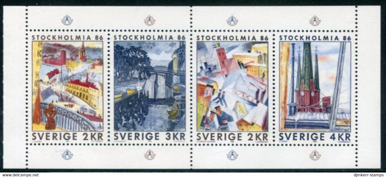 SWEDEN 1985 STOCKHOLMIA '86 Philatelic Exhibition III MNH / **.  Michel 1336-39 - Unused Stamps