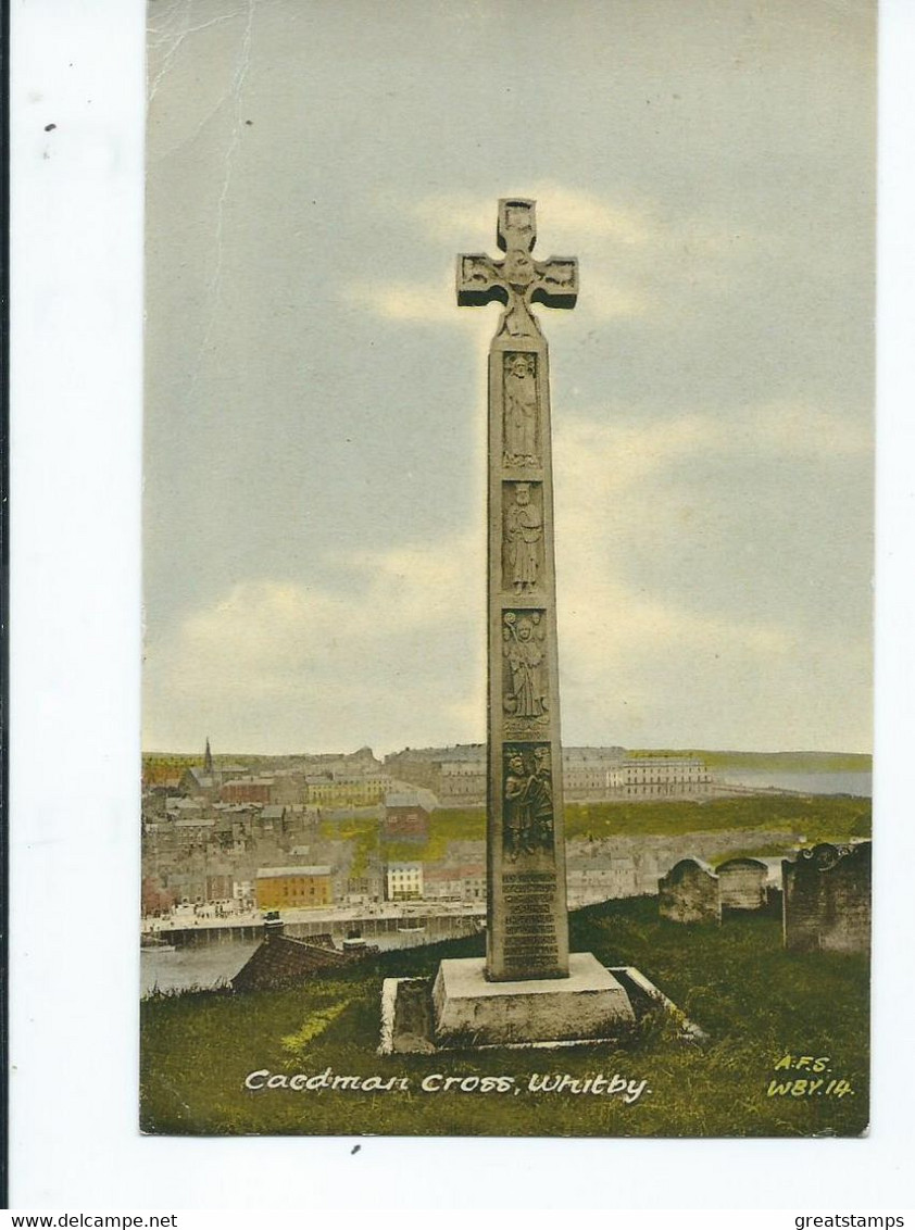 Postcard Yorkshire Whitby Cadman Cross Posted1958 Used - Whitby