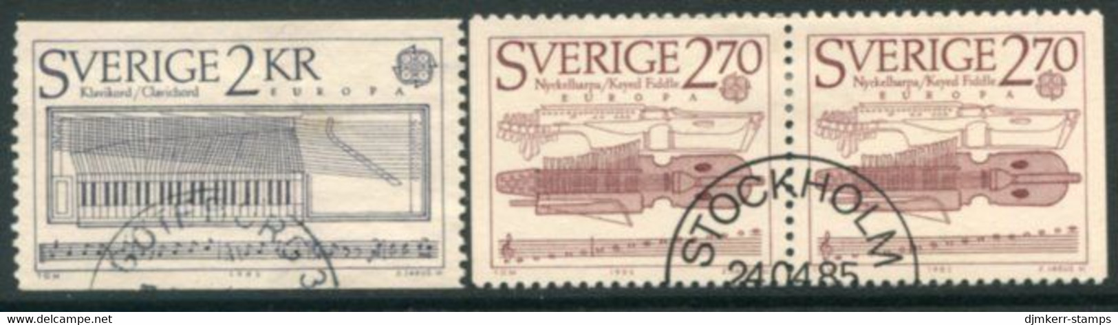 SWEDEN 1985 Europa: Music Year Used.  Michel 1328-29 - Gebraucht