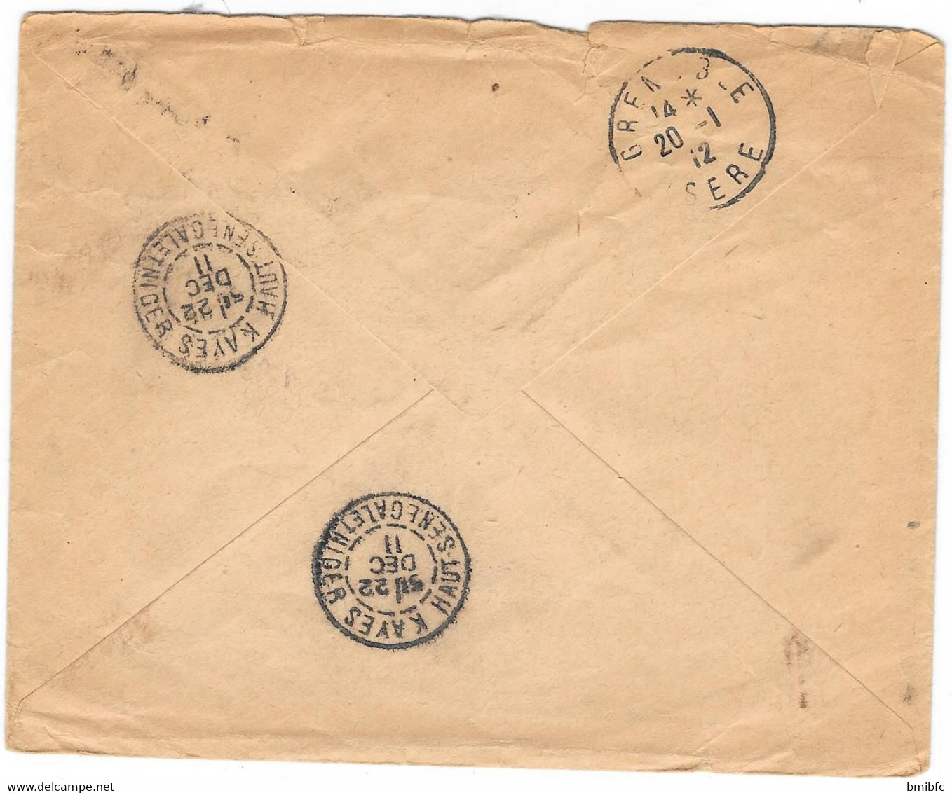 Sur Lettre 1911   -  A.O.F. - Ht SENEGAL-NIGER - Covers & Documents