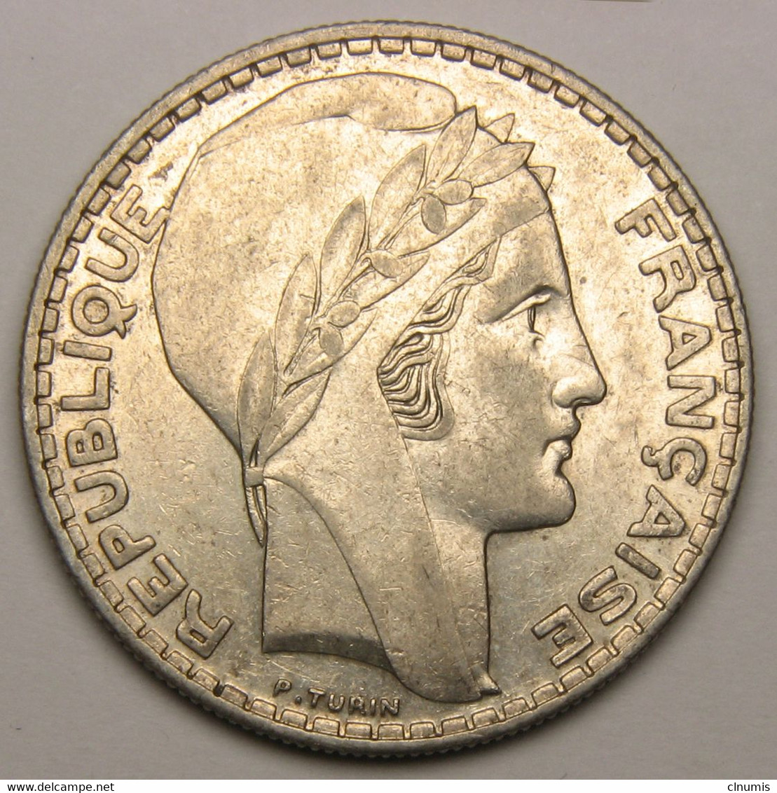 20 Francs Turin, 1938, Argent - III° République - 20 Francs