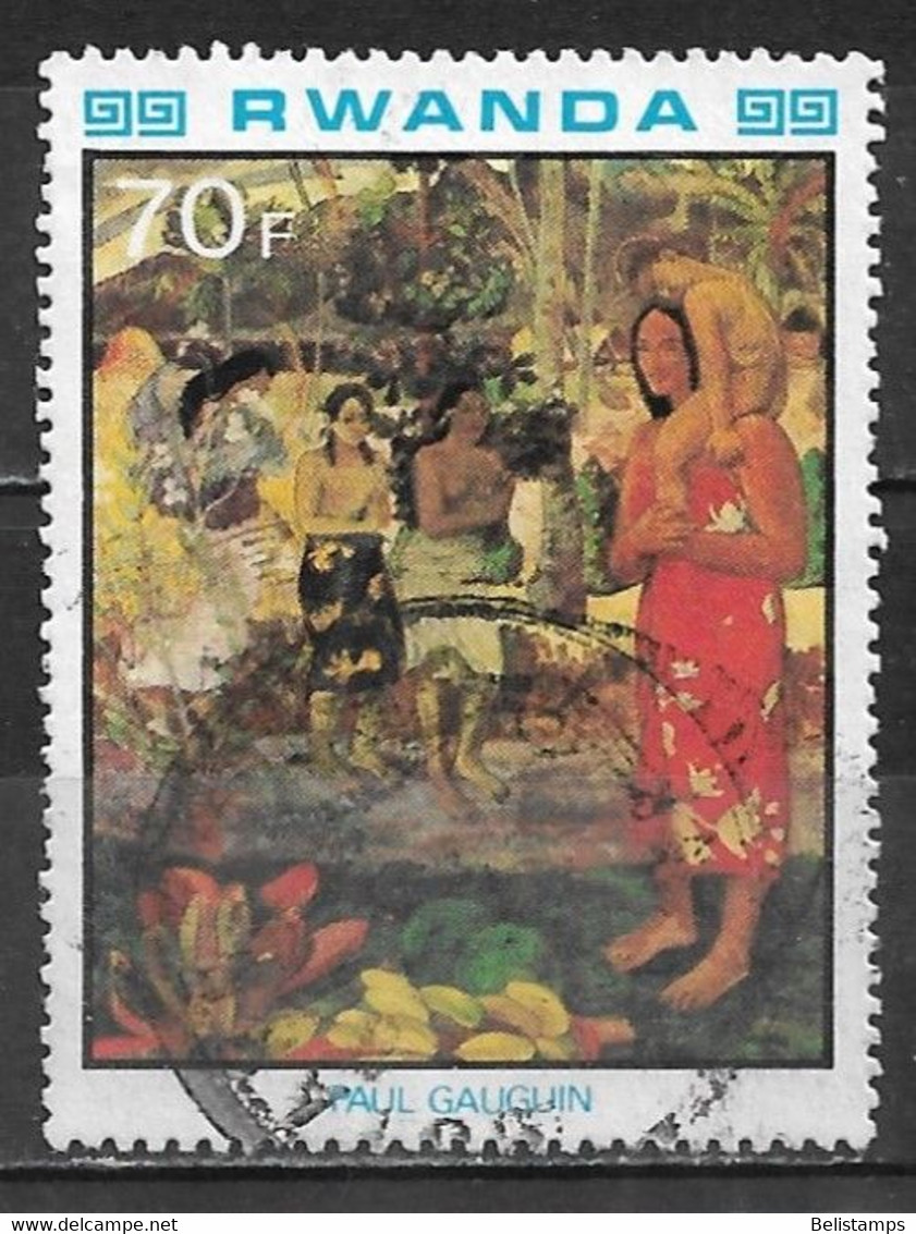 Rwanda 1980. Scott #765 (U) Tahitian Women, By Gauguin - Usados