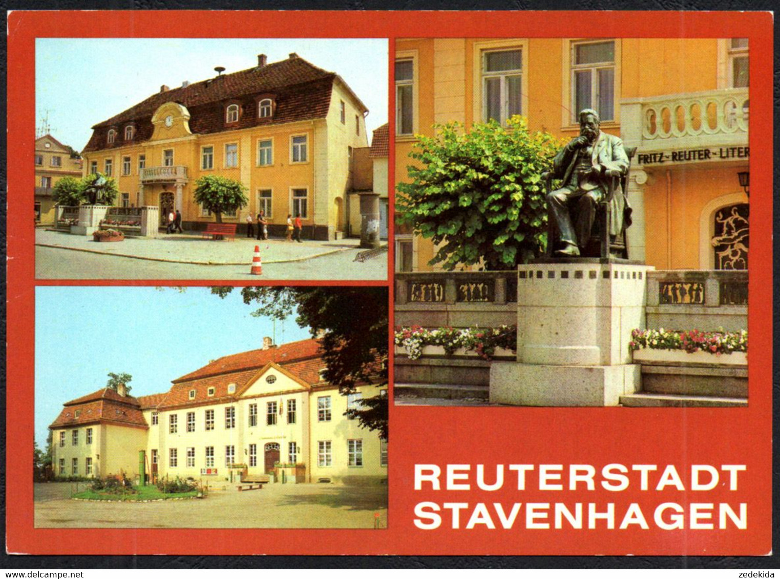 F8385 - Stavenhagen Denkmal Schule Reuter - Bild Und Heimat Reichenbach - Teterow