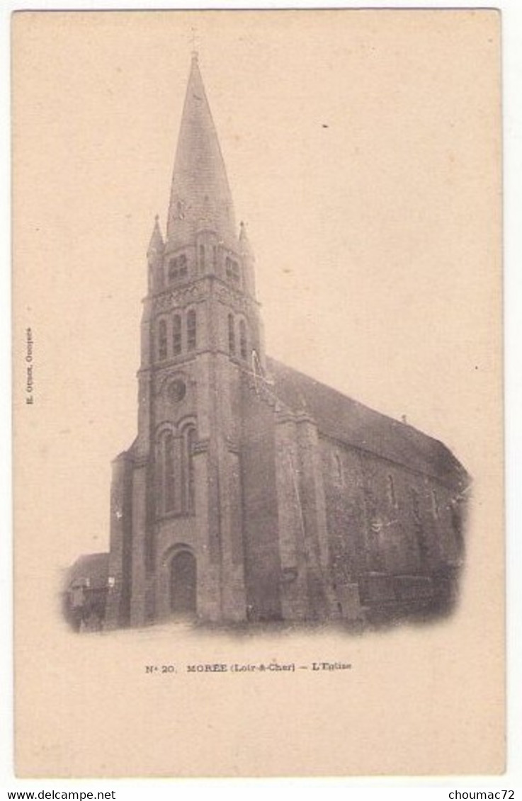 (41) 040, Morée, Oudin 20, L'Eglise, Dos Non Divisé - Moree