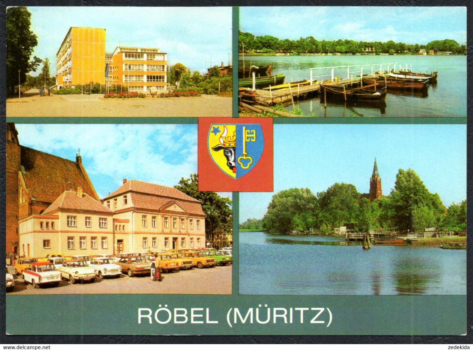 F8394 - TOP Röbel R. Sorge Schule Rathaus Hafen - Bild Und Heimat Reichenbach - Roebel