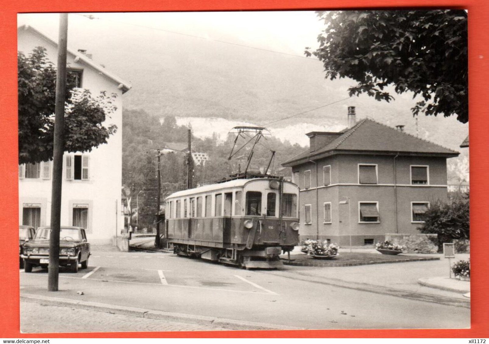 FEB-03 Monthey Automotrice BFe Aigle-Monthey-Champéry Arrivant En Ville GF NC Photo Bernard - Monthey