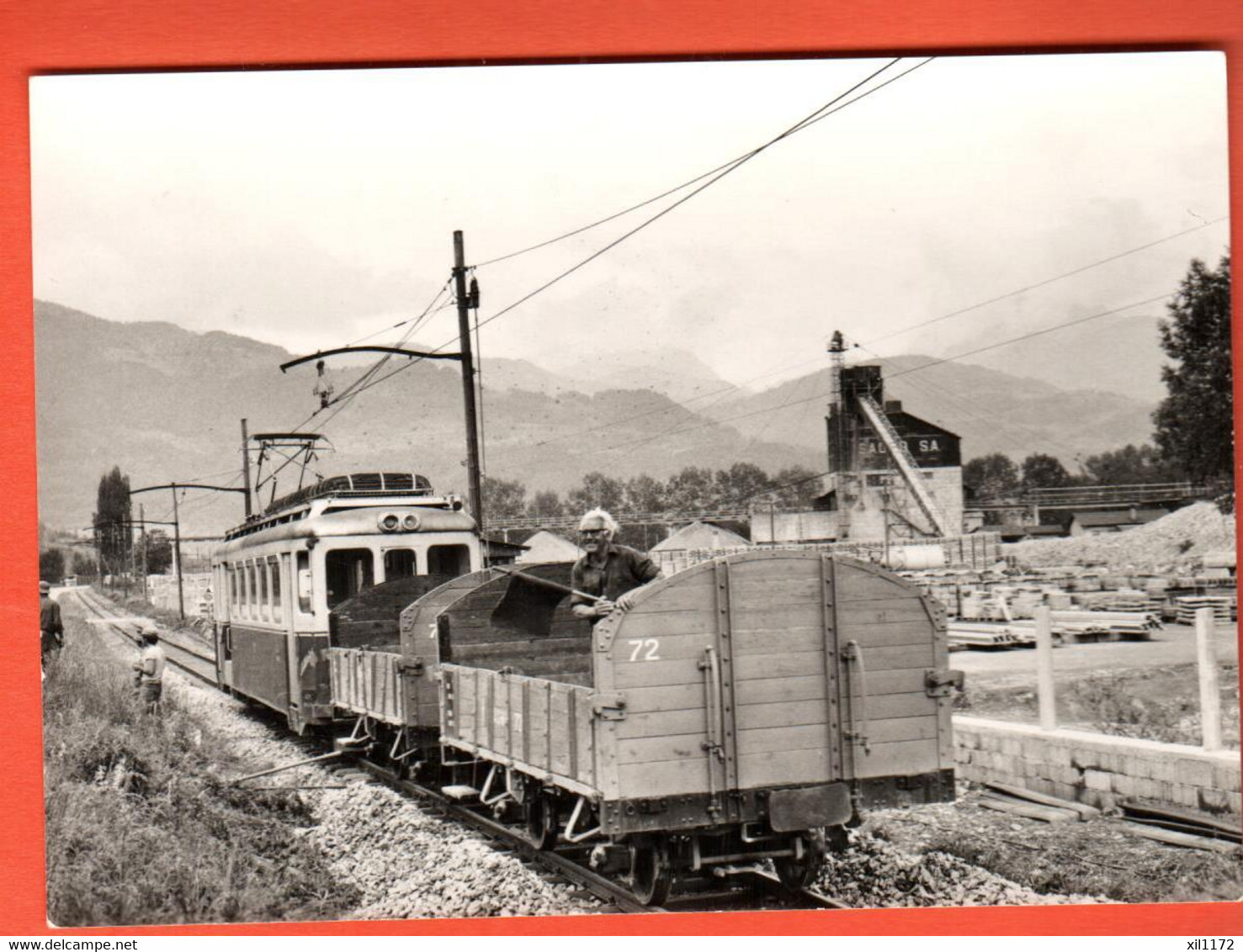 FEB-04 Corbier Collombey-Muraz Train De Travaux Aigle-Monthey-Champéry Venant Du Pont Du Rhône GF NC Photo Bernard - Collombey-Muraz