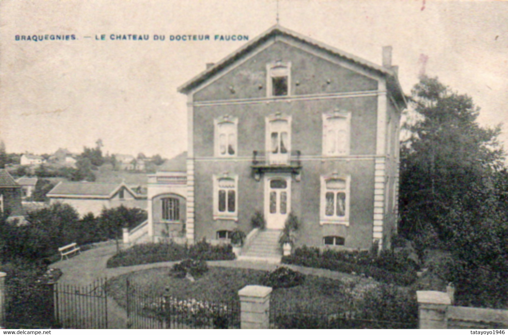 Braquegnies  Le Chateau Du Docteur Faucon Voyagé En 1908 - La Louvière