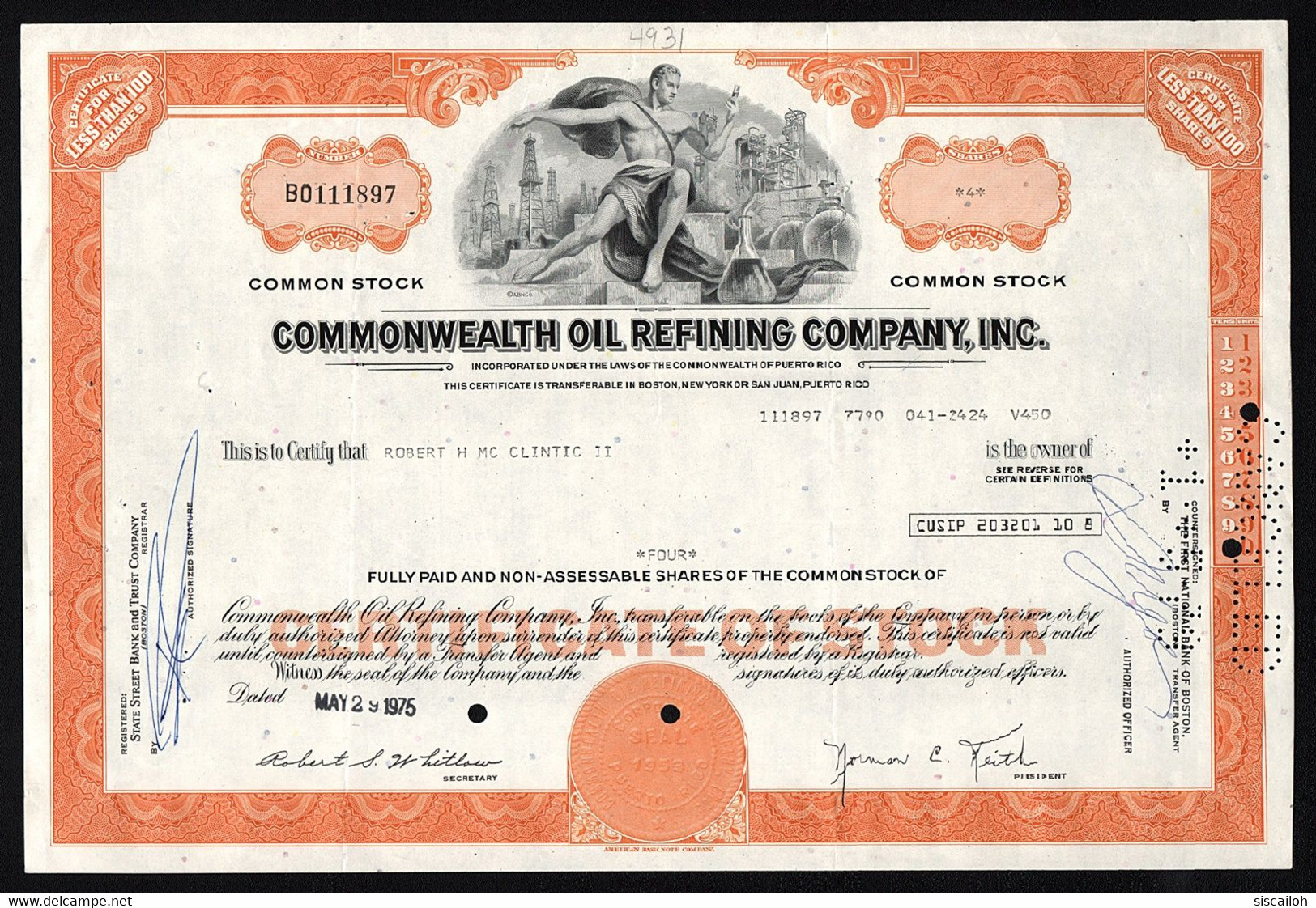 1975 Puerto Rico: Commonwealth Oil Refining Company, Inc. - Oil