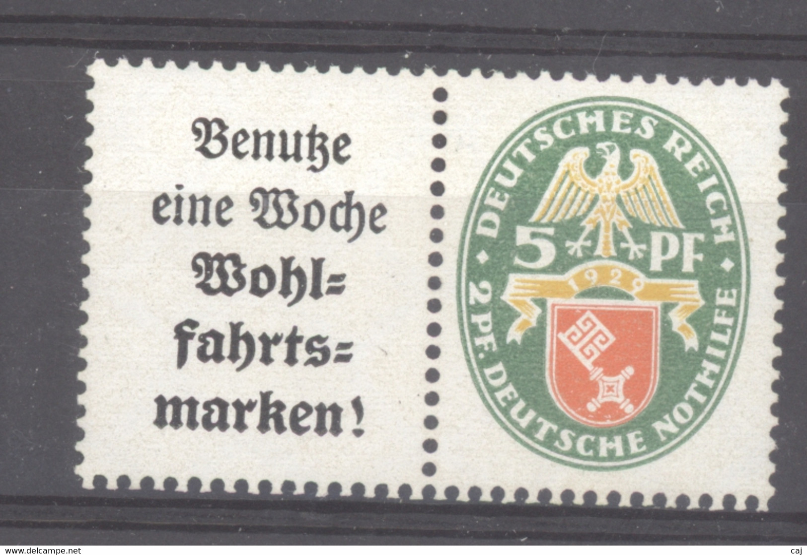 Allemagne  -  Reich  Se Tenant  :  Mi  W  34  *.    ,   N2 - Markenheftchen  & Se-tenant