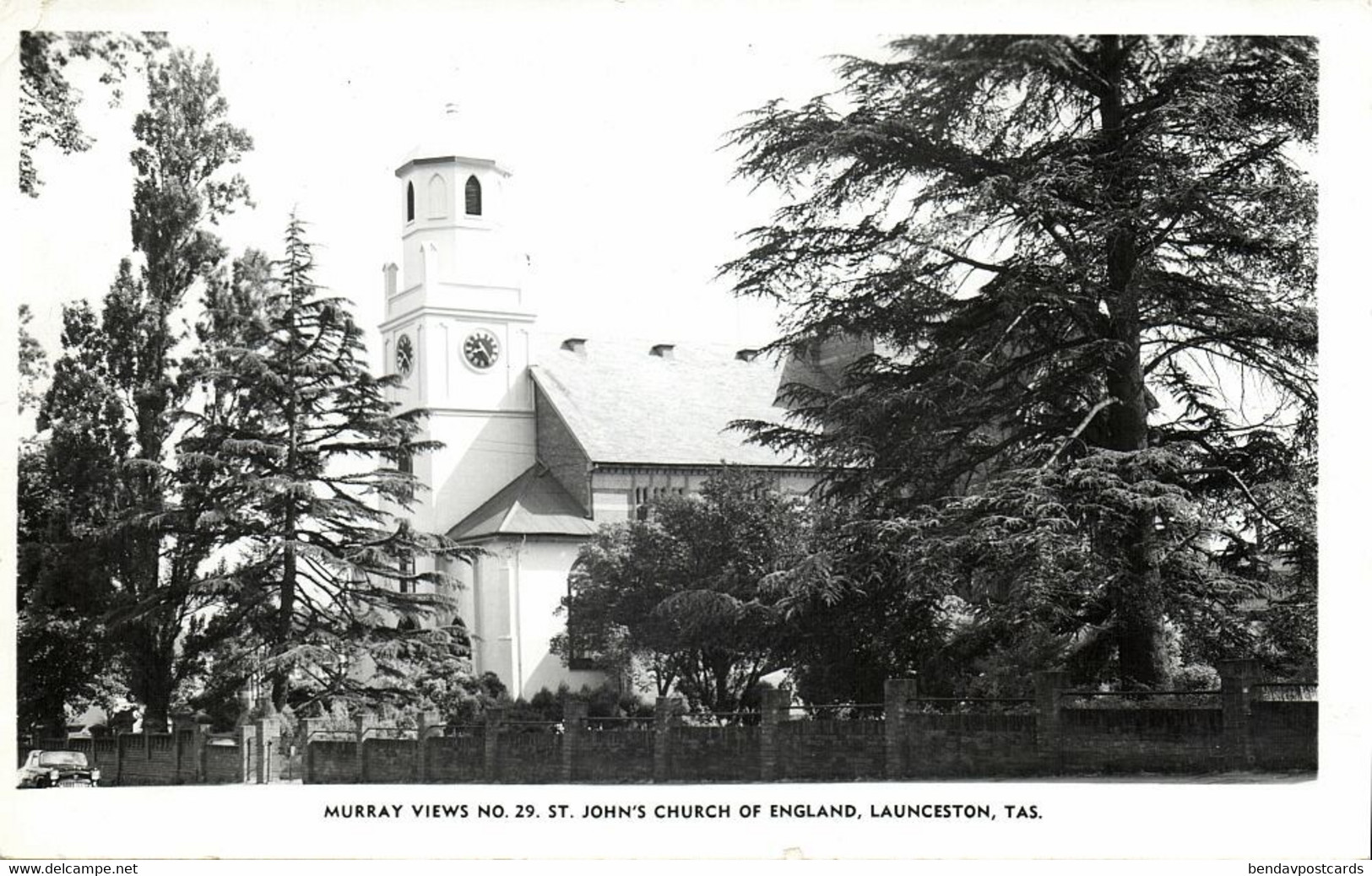 Australia, TAS, LAUNCESTON, John's Church Of England  (1950s) Murray Views RPPC - Lauceston