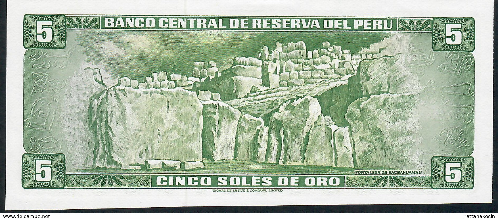 PEROU  PERU  P99a   5  SOLES   1969    UNC. - Peru