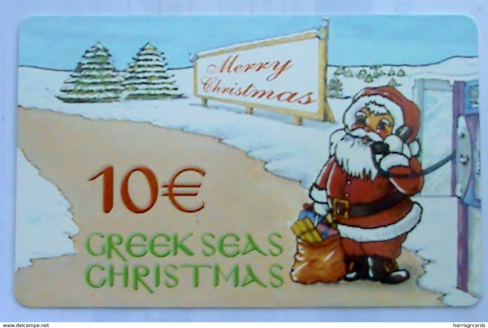 GREECE - Greek Seas Christmas, Amimex Prepaid Card 10 Euro , Used - Noel