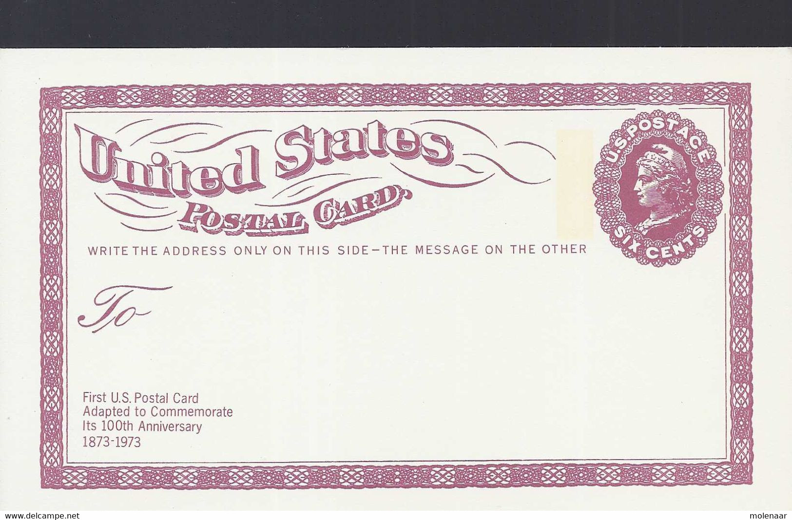 USA Briefkaart Uit 1973 Tgv. 100 Jaar US Postkaarten Ongebruikt (7322) - 1961-80