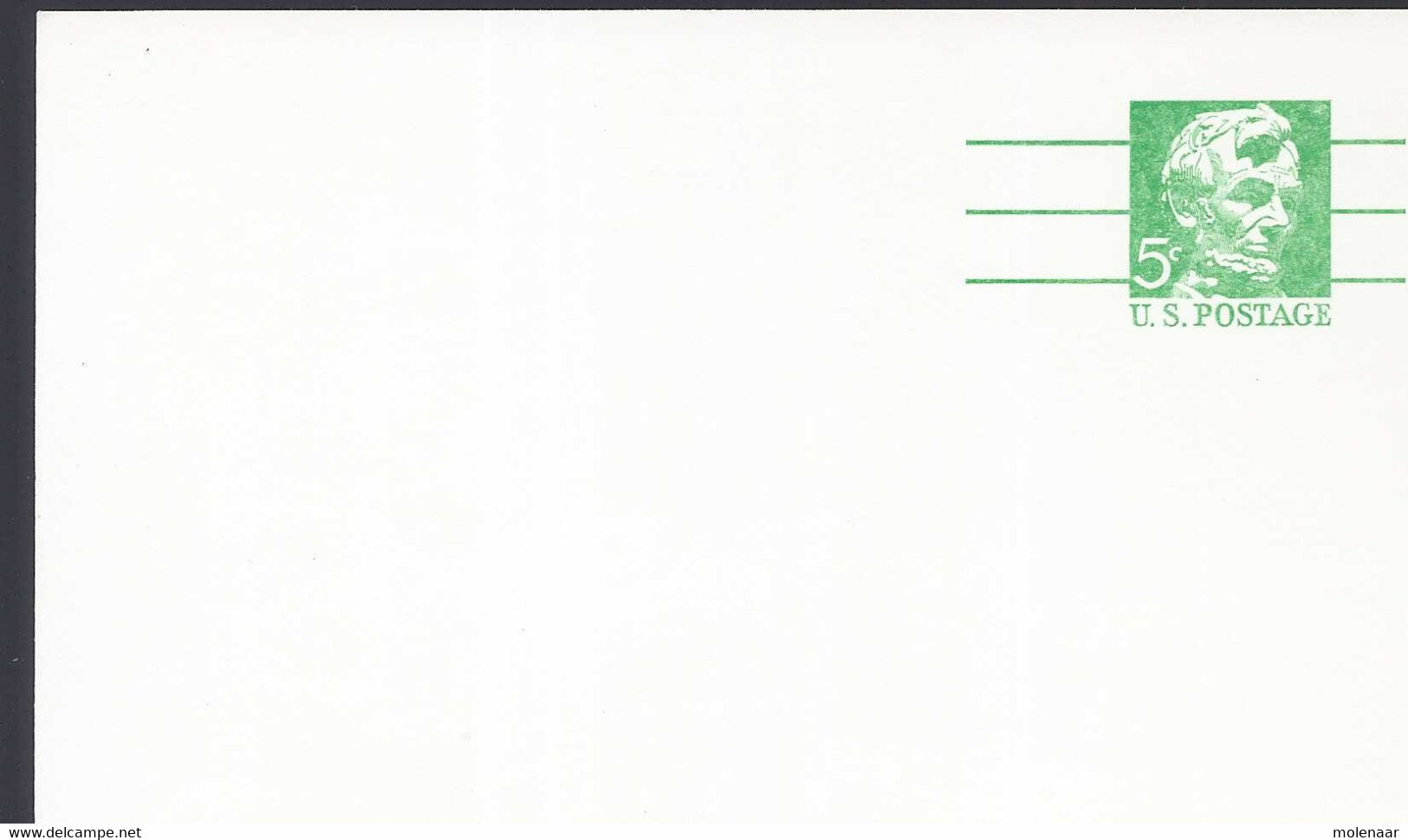 USA Briefkaart  5ct Groen A. Lincoln Ongebruikt (7328) - Altri & Non Classificati