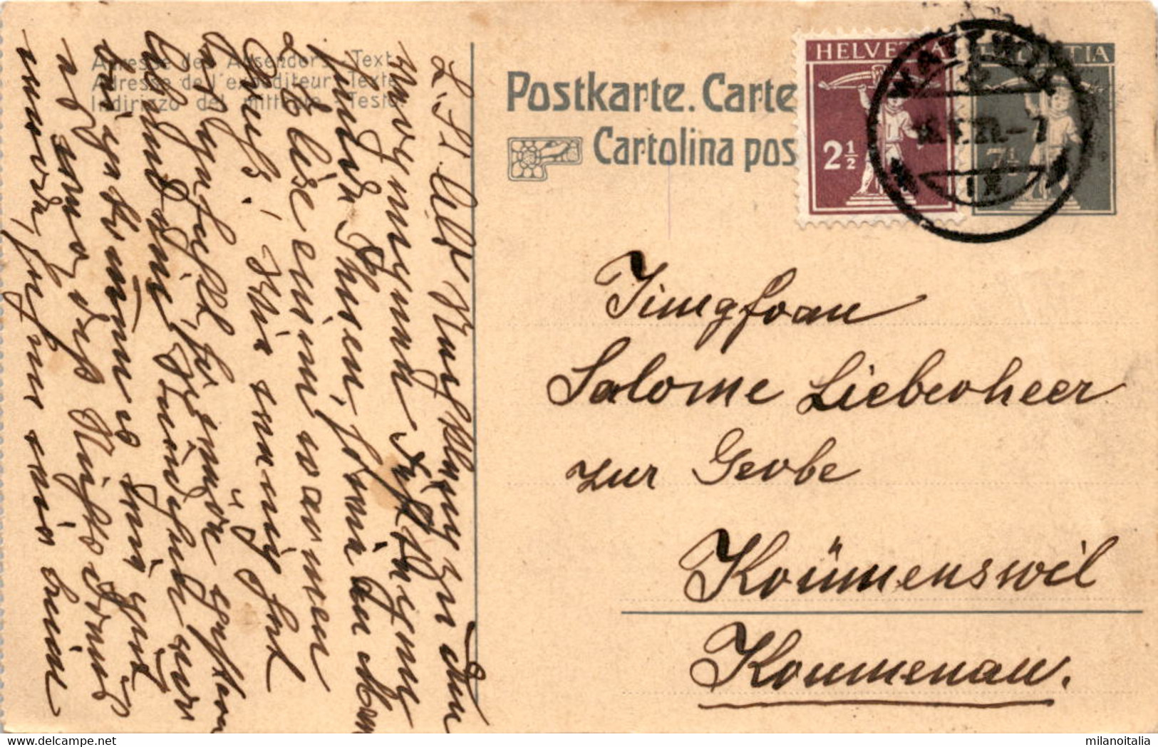 Postkarte * Wattwil 18. 5. 1921 - Wattwil