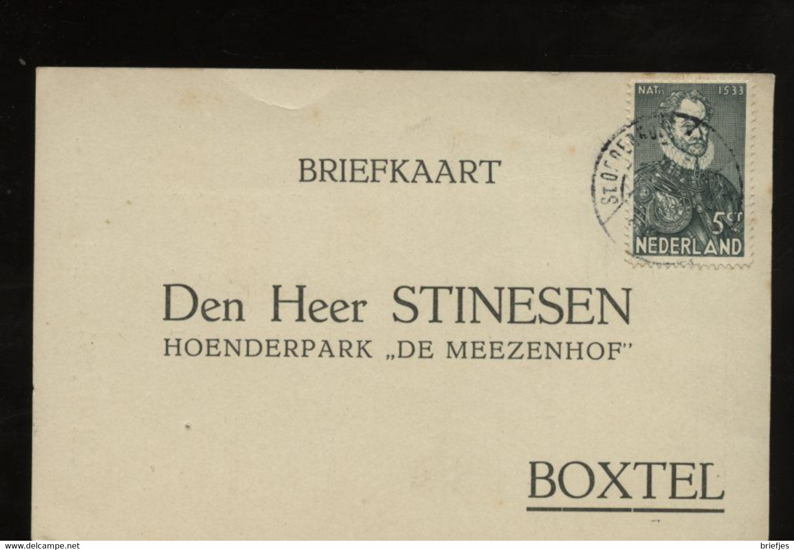 BESTELLING KUIKENS PER FIETS Stinesen Hoenderpark DE MEEZENHOF Boxtel (GW-66) - Covers & Documents