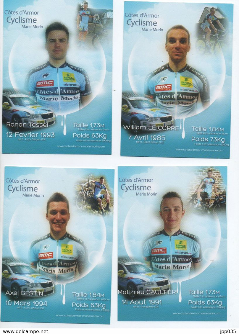 CYCLISME    TOUR DE FRANCE   COTES D'ARMOR MARIE MORIN  12 CARTES - Ciclismo