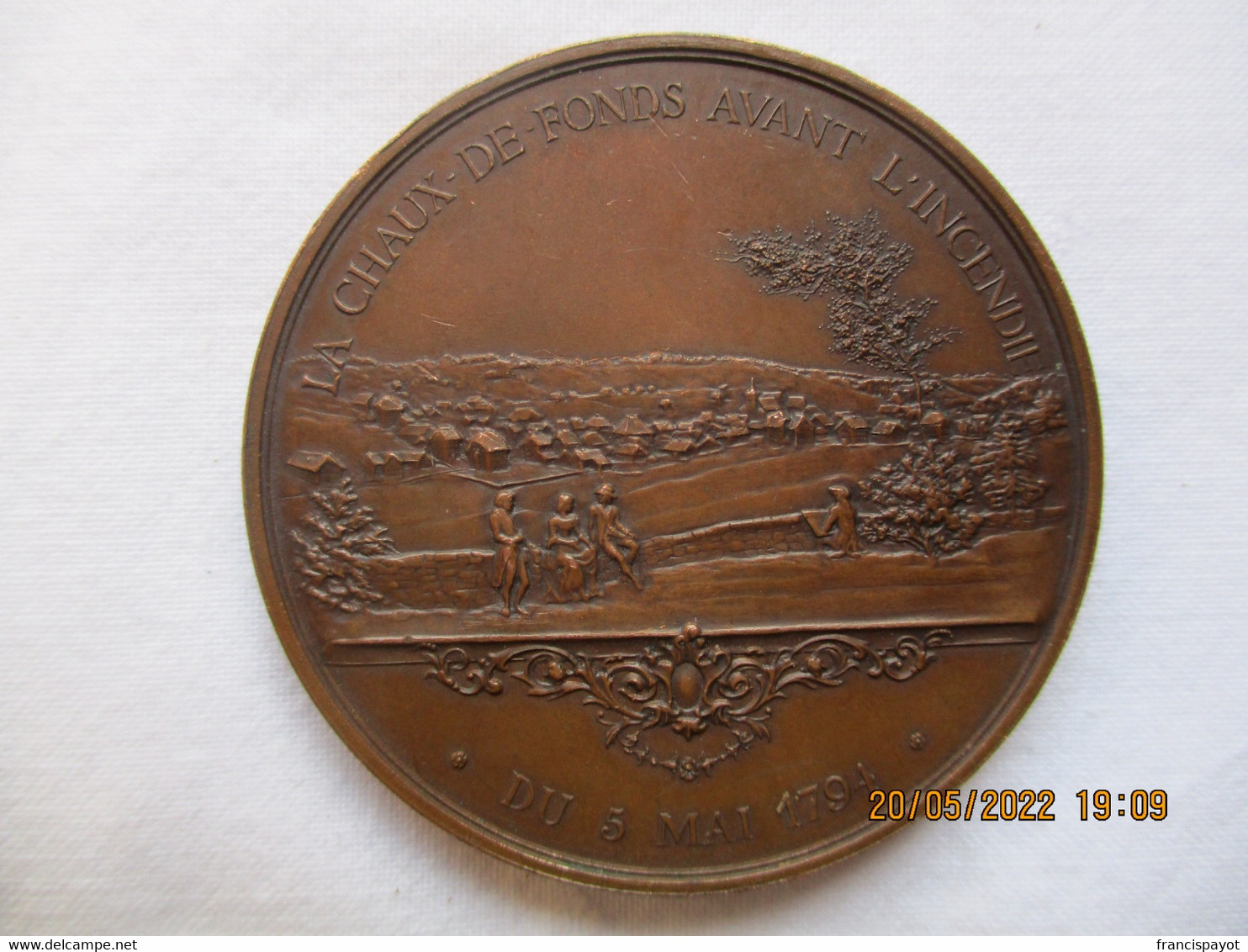 Suisse: Médaille Honneur Et Travail, Centenaire De L'incendie De La Chaux-de-Fonds 1894 - Professionnels / De Société