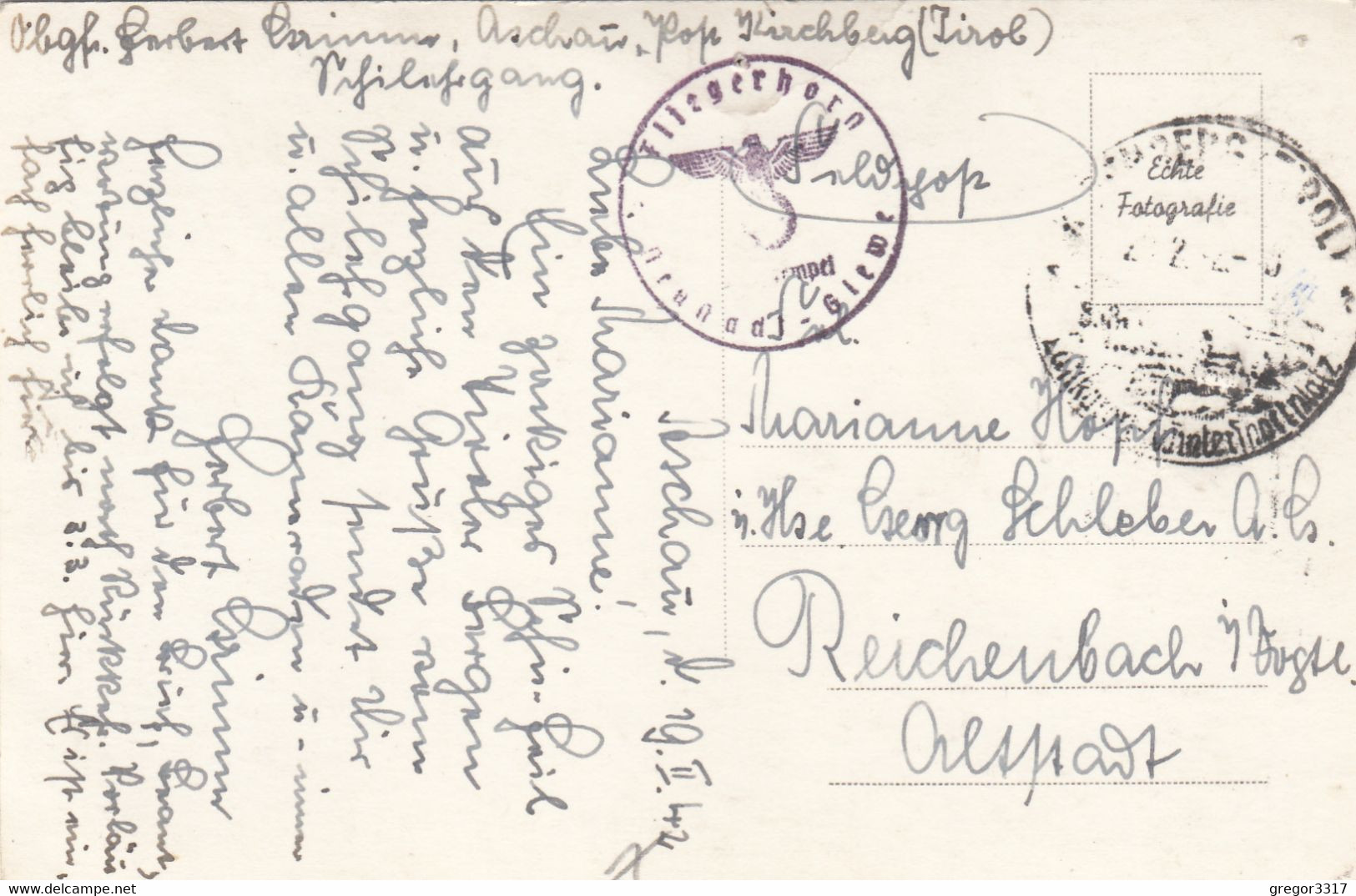 B3290) KIRCHBERG I. Tirol - Mit Kitzbühler Horn Verschneit ALT !  FELDPOST 1942 - Kirchberg