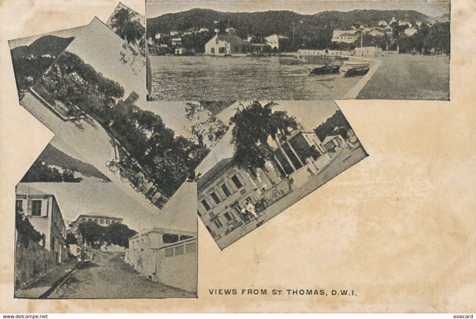 Views From St Thomas D.W.I.  Undivided Back  Dansk Vestindien - Isole Vergini Americane