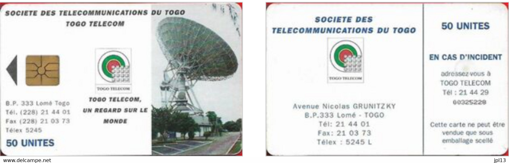 Carte à Puce - Togo -  Office Des Postes Et Télécommunications Du Togo - Radar 50, Puce Gem1 Noire - Togo