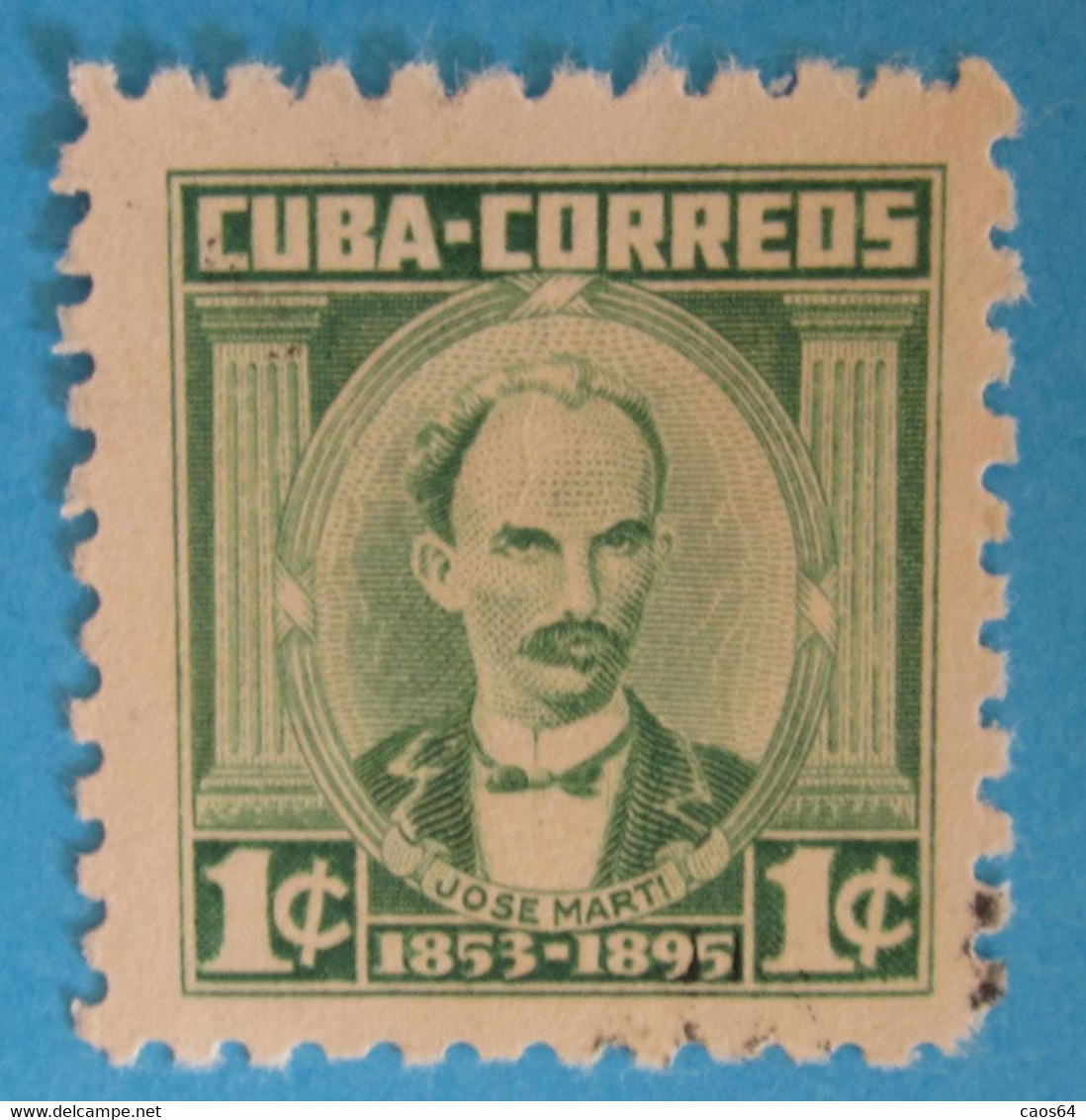 1954 CUBA  Uomini José Marti (1853-1895) - 1c Usato - Gebraucht