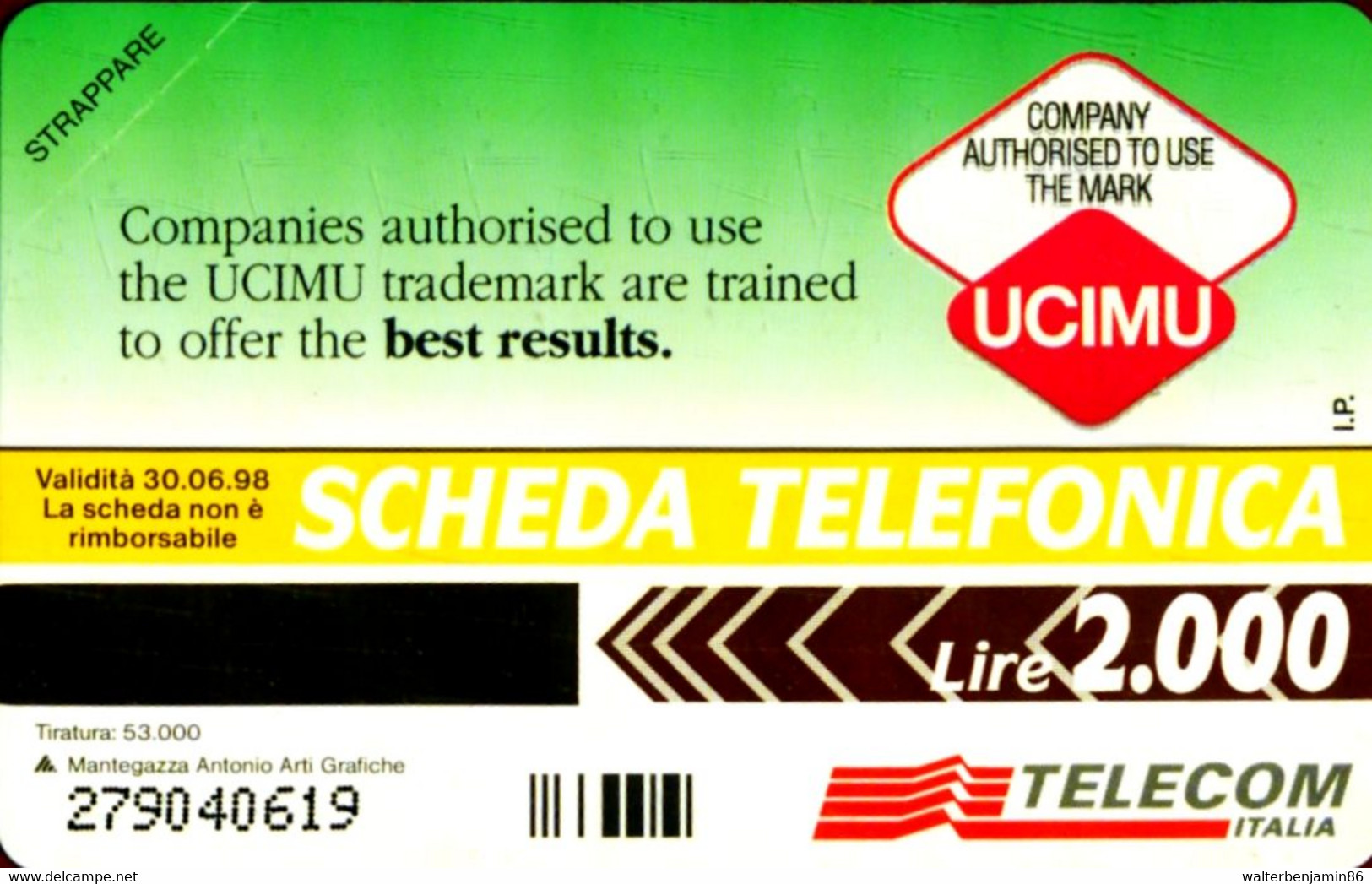 G PRP 313 C&C 3413 SCHEDA TELEFONICA NUOVA MAGNETIZZATA UCIMU - Publieke Thema