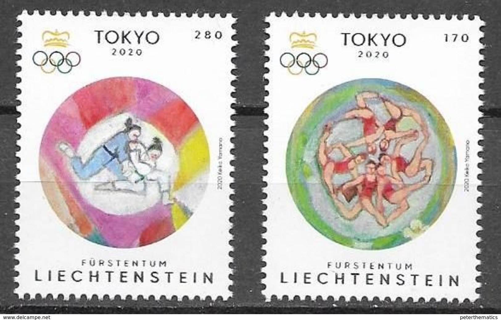 LIECHTENSTEIN, 2020, MNH, OLYMPICS, TOKYO OLYMPICS 2020 , MARTIAL ARTS, 2v - Verano 2020 : Tokio