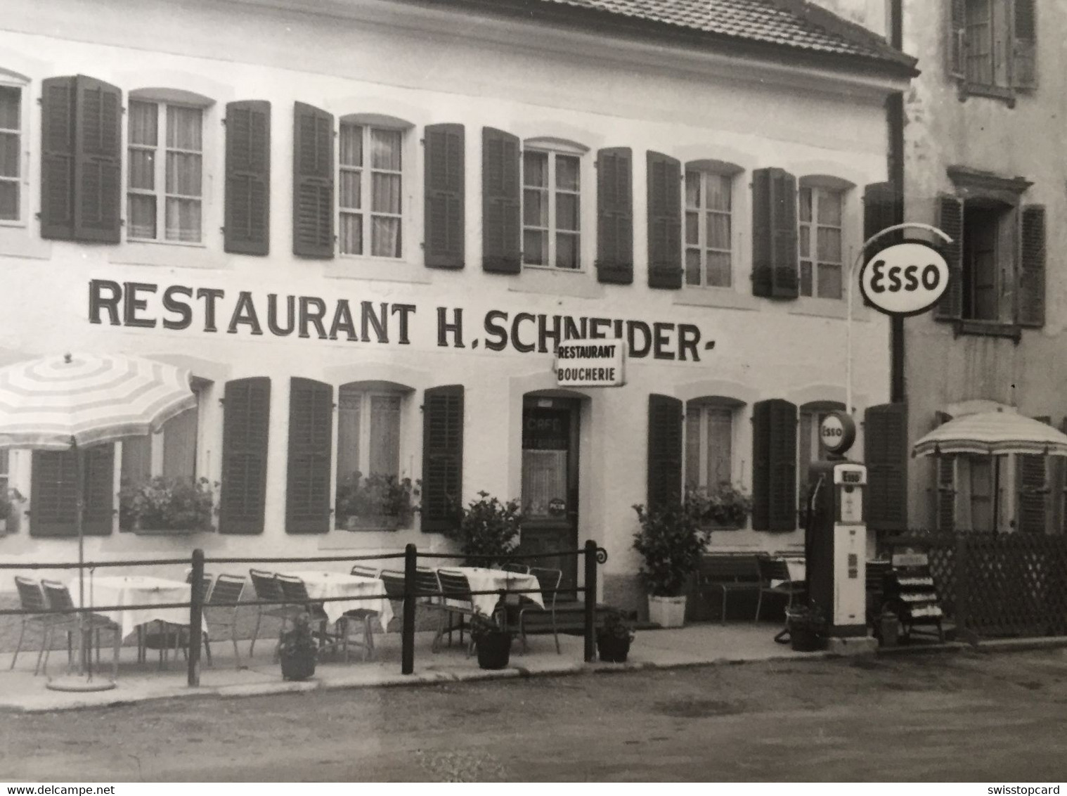 LES VERRIÈRES Café Restaurant Boucherie Herm. Schneider-Jacot Tanksäule Esso - Les Verrières