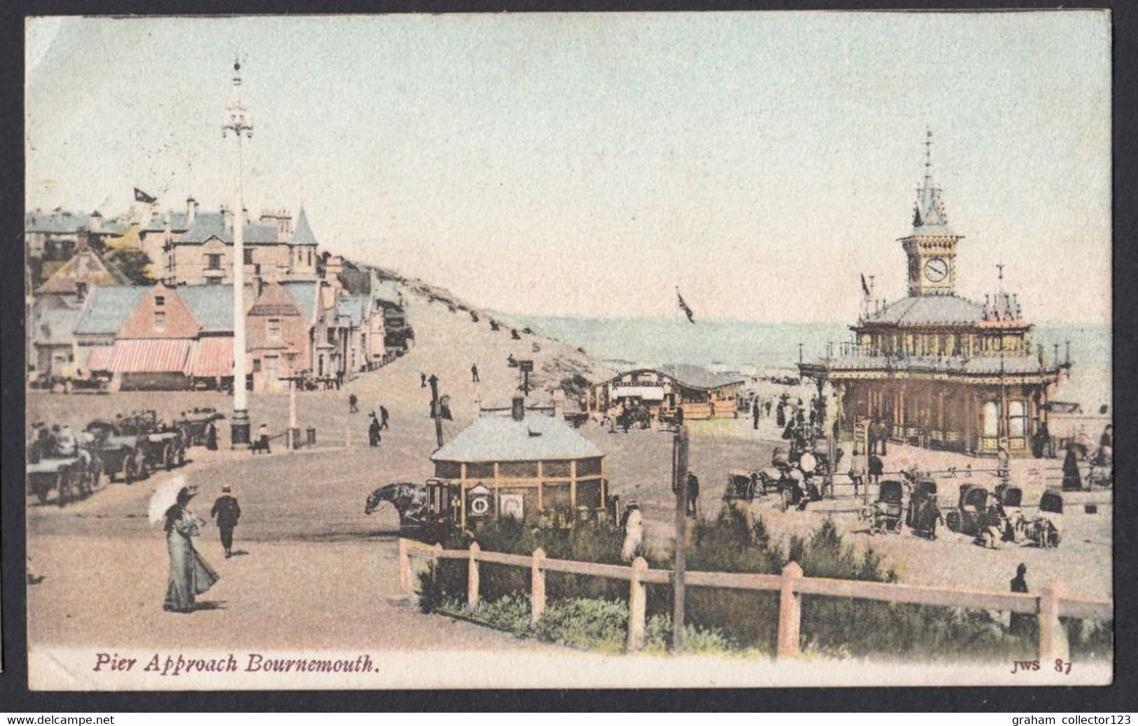 Vintage Postcard Postale Carte Postkarte Pier Approach Bournemouth Posted 1904 Bournemouth - Bournemouth (bis 1972)