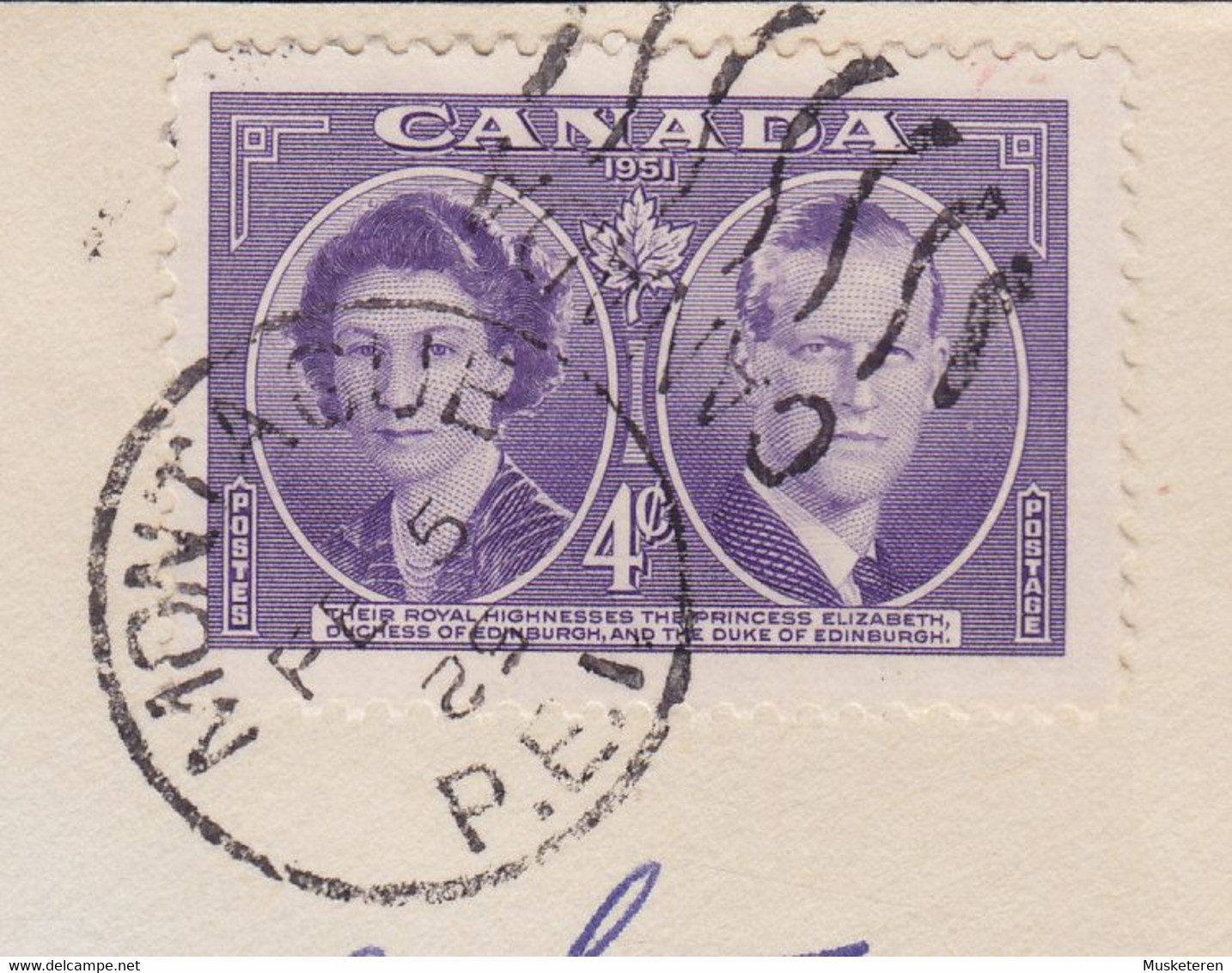 Canada BELLES SHOPPE, MONTAGUE Prince Edward Island 1952 (Inverted Year In Cancel) Cover Lettre Mi. 270 Timbre - Variedades Y Curiosidades