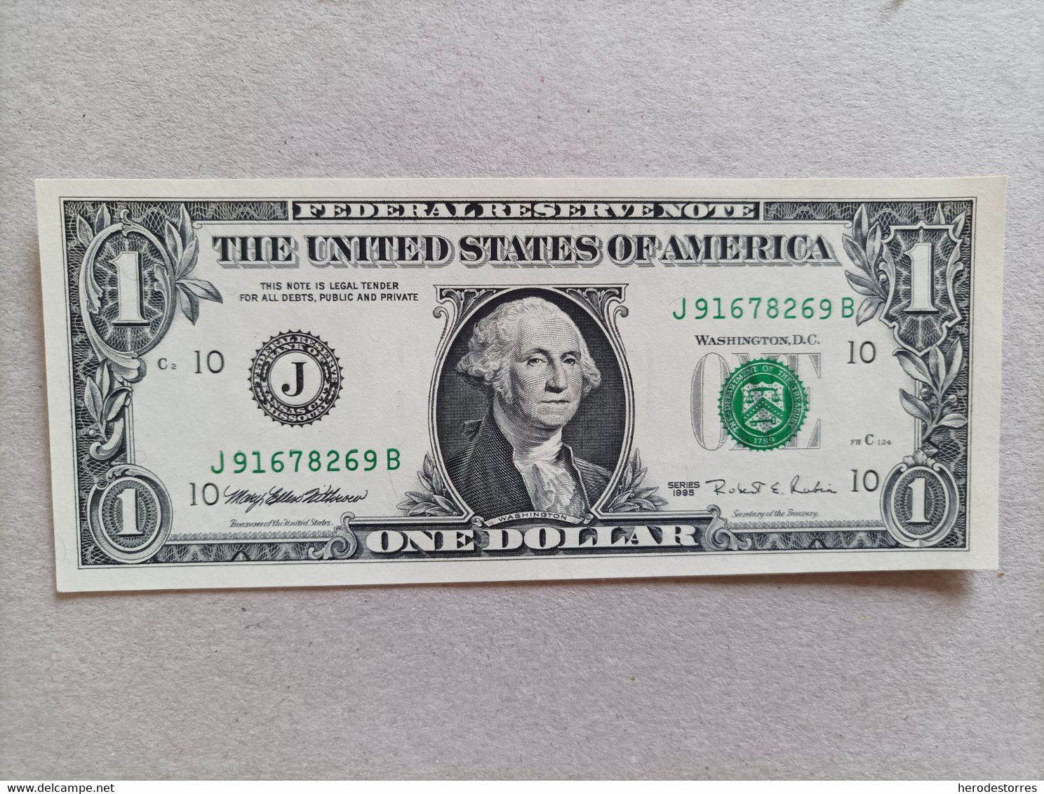 Billete De Estados Unidos De 1 Dólar, UNC - Zu Identifizieren
