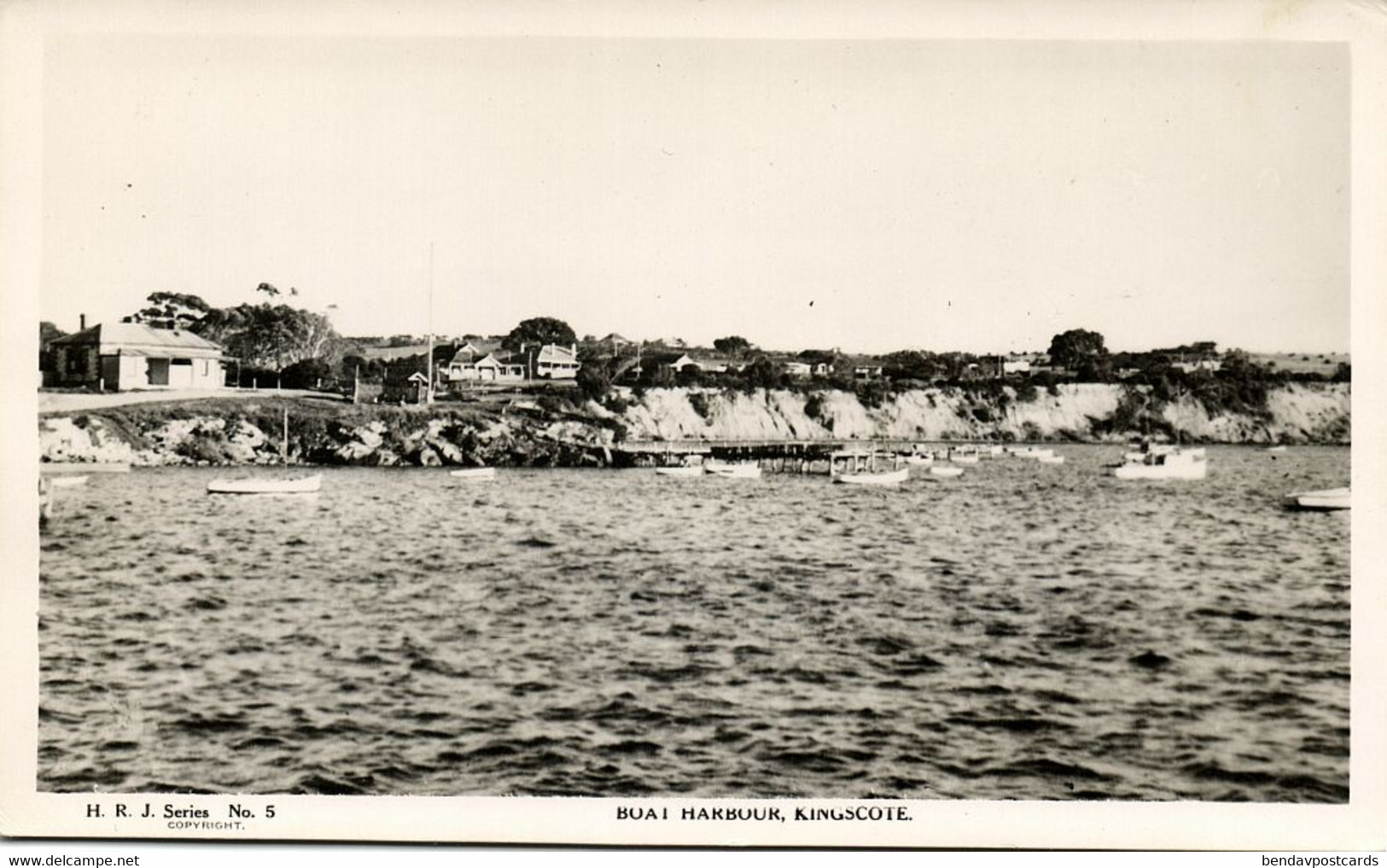 Australia, SA, Kangaroo Island, KINGSCOTE, Panorama (1950s) HRJ Series RPPC - Kangaroo Islands