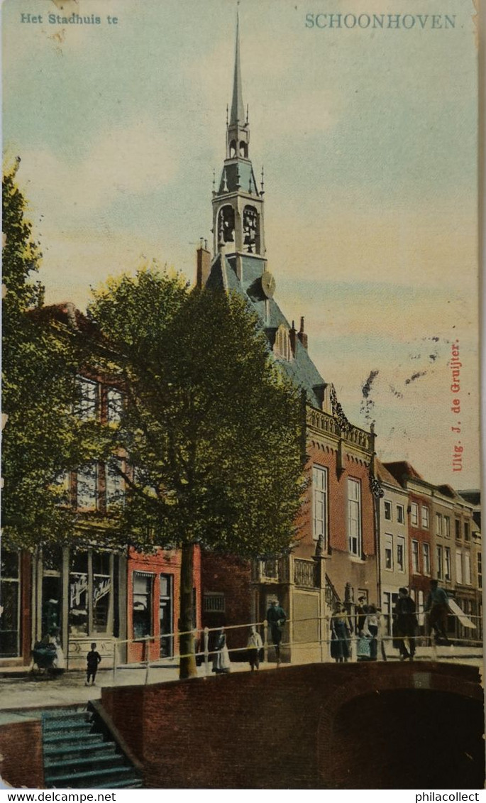 Schoonhoven (ZH) Het Stadhuis Te 1908 - Schoonhoven