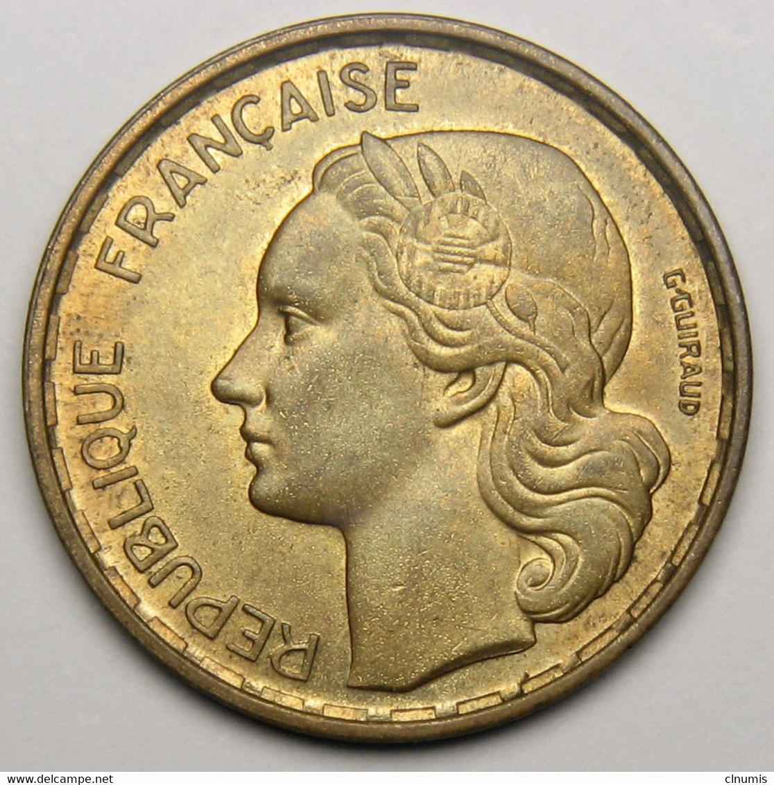 20 Francs G. Guiraud, 1951, Bronze-aluminium - IV° République - 20 Francs