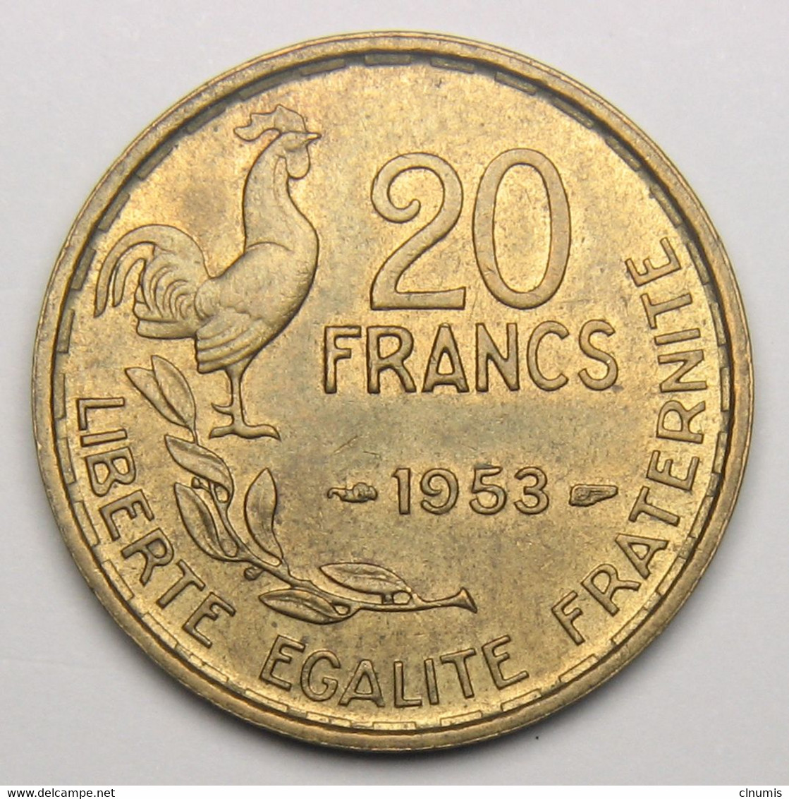 20 Francs G. Guiraud, 1953, Bronze-aluminium - IV° République - 20 Francs