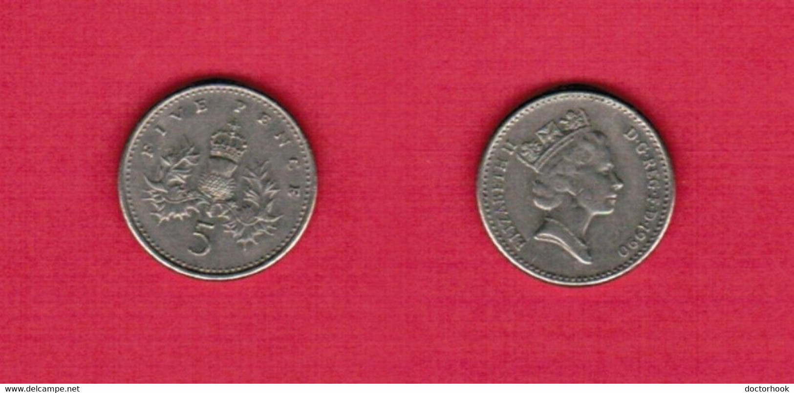 GREAT BRITAIN  5 PENCE 1990 (KM # 937b) #6717 - 5 Pence & 5 New Pence