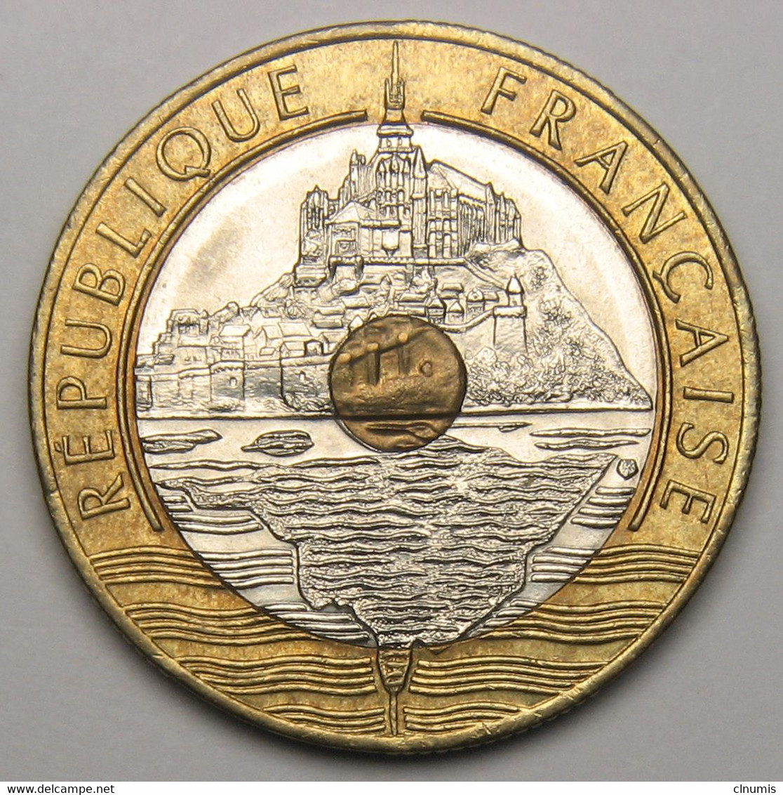 20 Francs Mont Saint-Michel, 5 Cannelures, V Fermé, 1992, Frappe Monnaie, Bronze-aluminium Nickel - V° République - 20 Francs