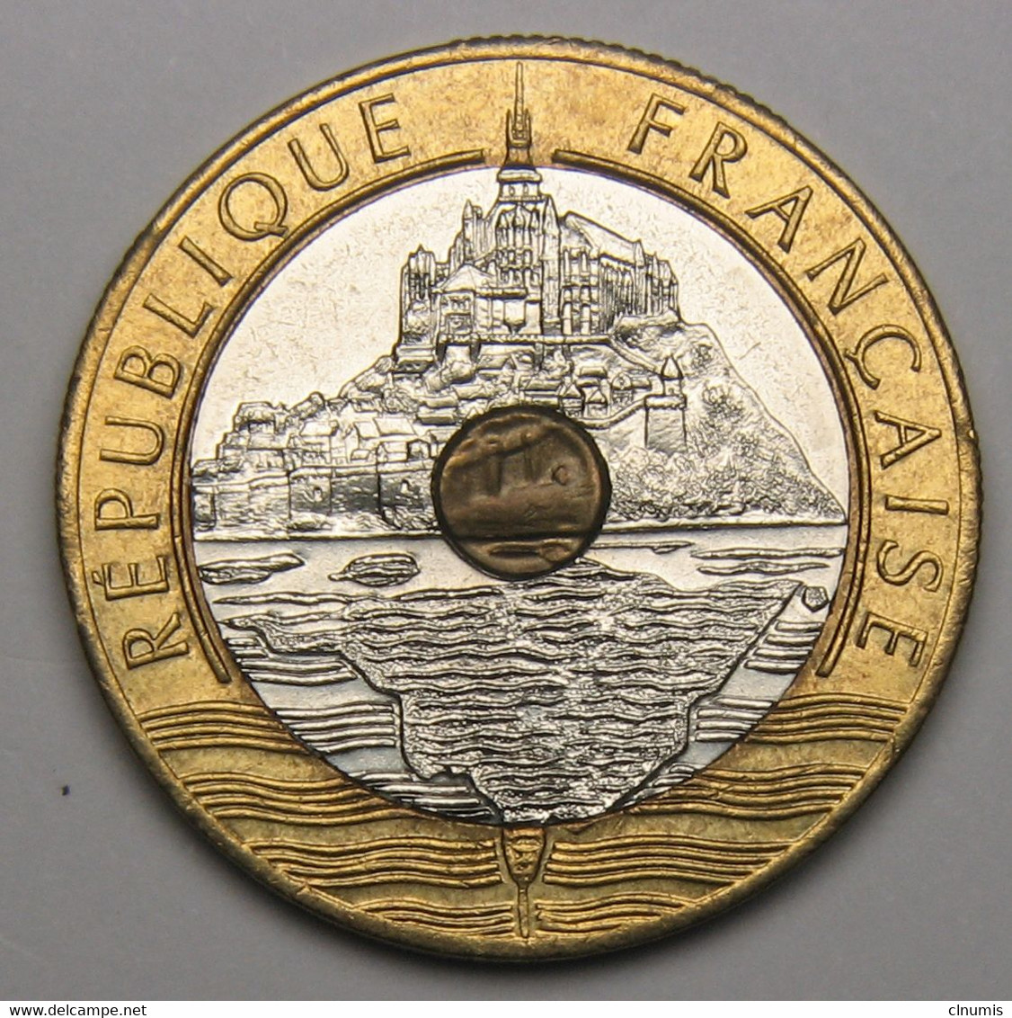 20 Francs Mont Saint-Michel, 5 Cannelures, V Fermé, 1992, Frappe Monnaie, Bronze-aluminium Nickel - V° République - 20 Francs