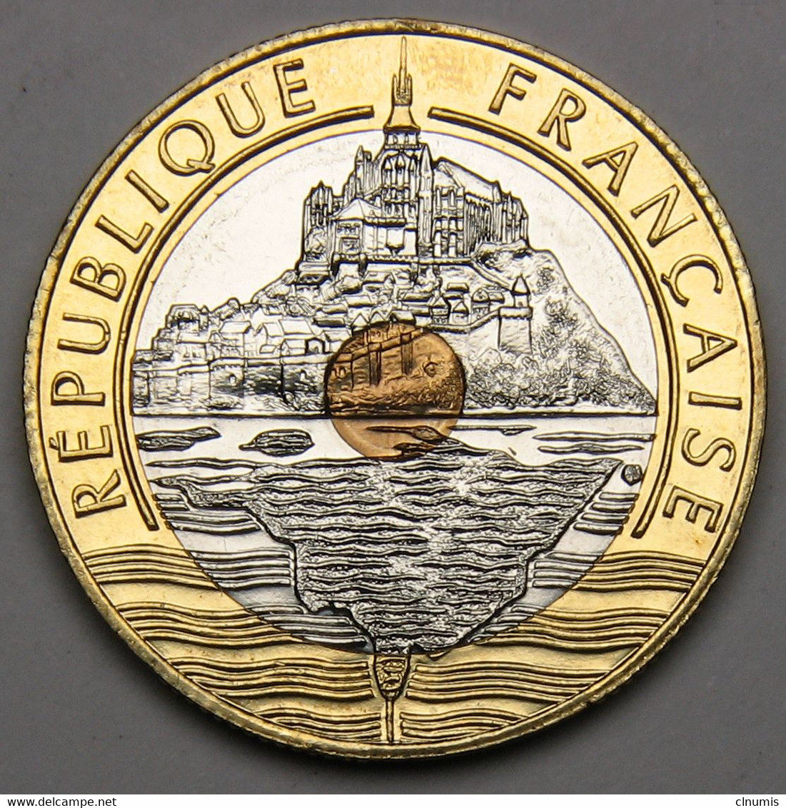 RARE, D'un COFFRET BU ! 20 Francs Mont Saint-Michel, 1994, Différent Abeille, Bronze-aluminium Nickel - V° République - 20 Francs