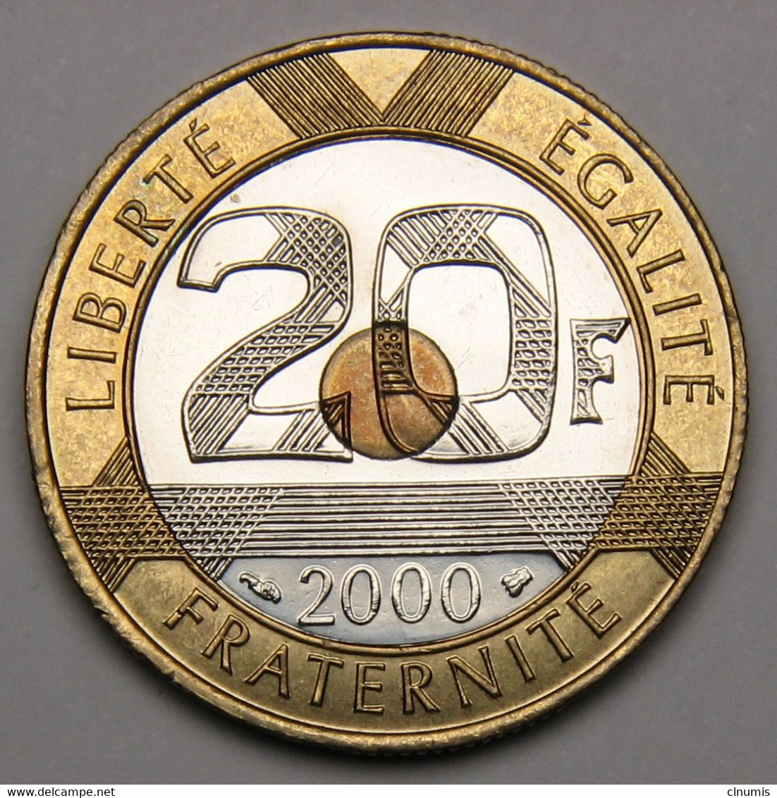 ASSEZ RARE, ISSUE D'un Coffret BU ! 20 Francs Mont Saint-Michel, 2000, Bronze-aluminium Nickel - V° République - 20 Francs