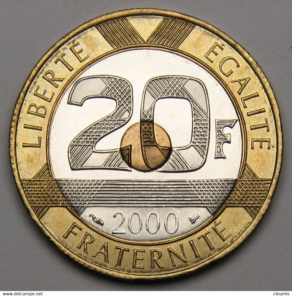 ASSEZ RARE, ISSUE D'un Coffret BU ! 20 Francs Mont Saint-Michel, 2000, Bronze-aluminium Nickel - V° République - 20 Francs