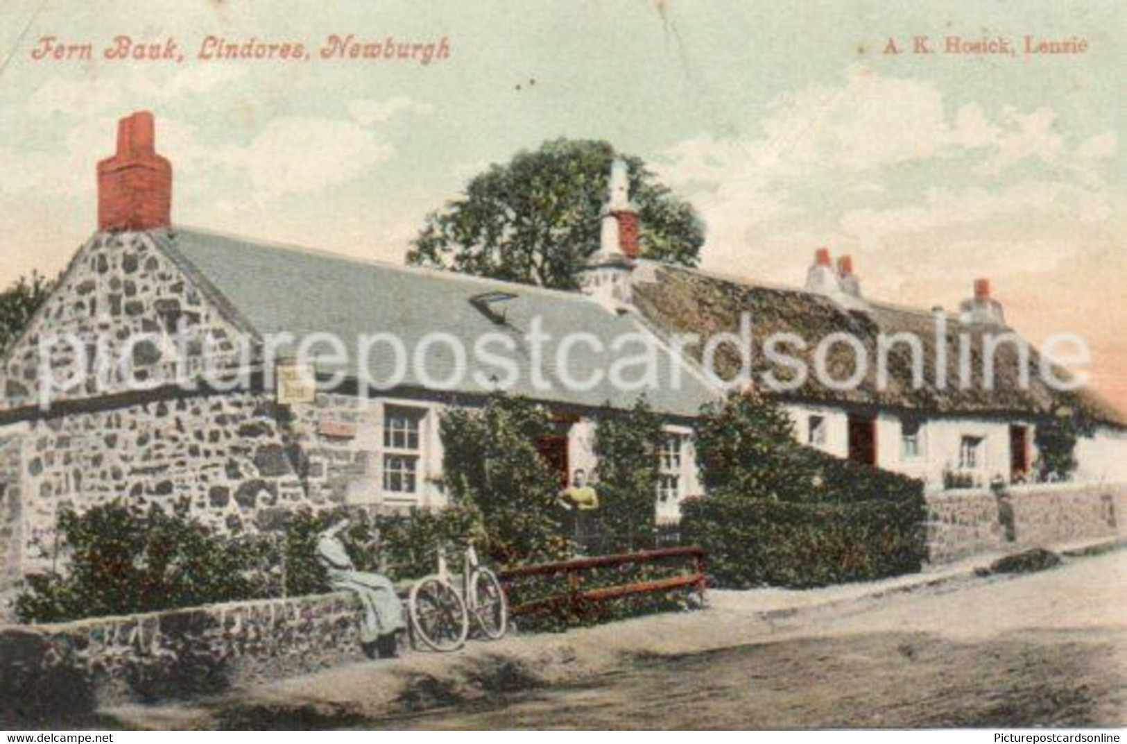 FERN BANK LINDORES NEWBURGH OLD COLOUR POSTCARD SCOTLAND - Fife